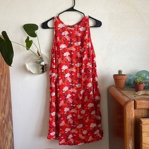 Old Navy Red Floral Dress